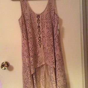 Free people mesh flowy top.